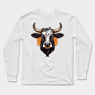 Cow head illustration Long Sleeve T-Shirt